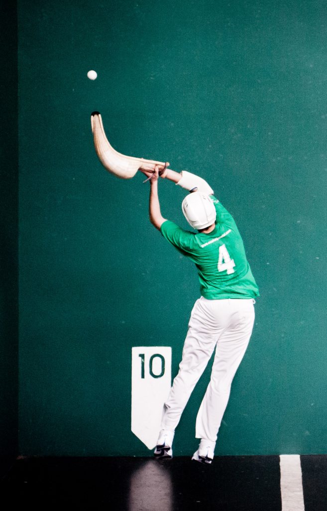 Man during a Jai-alai game, typical sport in Basque Country, Spain and some countries of Latin America