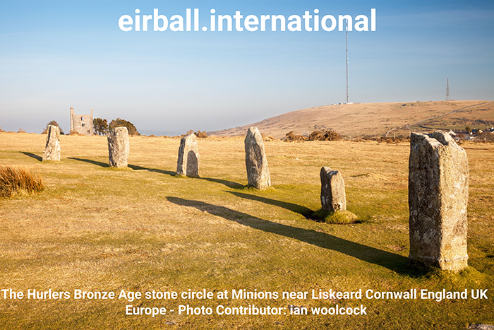 The Hurlers Bronze Age stone circle at Minions near Liskeard Cornwall England UK Europe